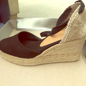 Castaner Black Wedges